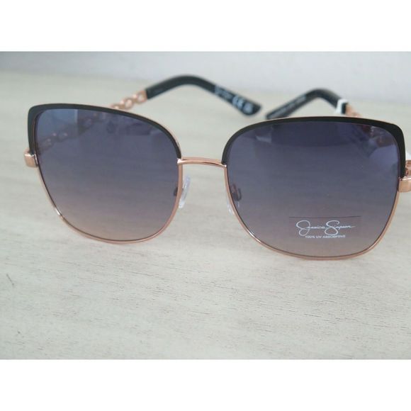 Jessica Simpson J6101 OXRGD Women's Brown/Gold Oversized Sunglasses - Picture 9 of 12